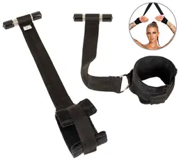 Bad Kitty Over the Door Restraint Set - Adjustable Black, Compact Design