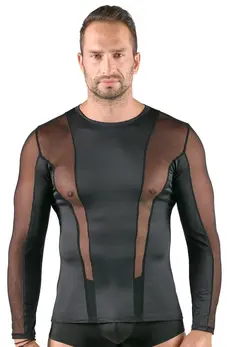 Svenjoyment Long Sleeve Men’s Shirt Black Net Insert S