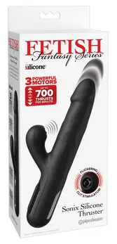 Fetish Fantasy Series Sonix Silicone Thruster Black - Multi-Function System
