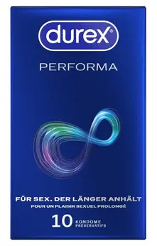 Durex Performa Easy-On 10 pcs - Extended Duration, Anatomical Shape