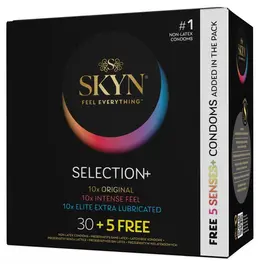 SKYN Selection+ Variety Pack 35 Latex-Free Vegan Condoms 53mm