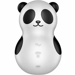 Satisfyer Pocket Panda Air Pulse & Vibration Device Black-White Compact