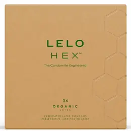LELO HEX Organic 36-Pack Eco-Friendly Latex Protection with L-Arginine