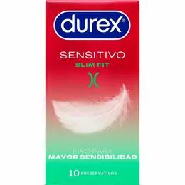 Durex Sensitivo Slim Fit 10 pcs - Anatomical Thin Latex Barrier, 52.5mm