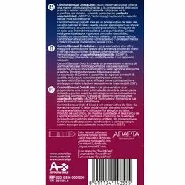 Control Sensual Dots & Lines Latex Condoms 12-Pack, Textured Surface, 54mm