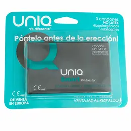 UNIQ Smart Latex-Free Pre-Ready System Condoms 3-Pack Card Edition