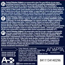 Control Finissimo Ultra-Thin Ergonomic Latex Condoms 3-Pack 54mm