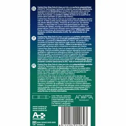 Control Nonstop Dots & Lines Latex Condoms 12 pcs Anatomical Fit 53mm