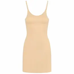 Bye Bra Light Invisible Dress Slip Beige S - Adjustable Microfiber