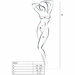 Passion BS032 Bodystocking Black - Elegant Fishnet, One Size