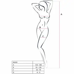 Passion BS020 Bodystocking Black - Elegant Fishnet Design, One Size