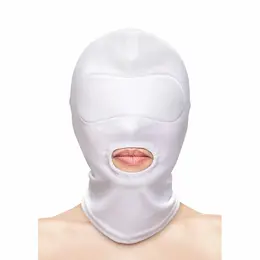 NS Novelties Fetish & Fashion Nylon Mouth Hood White One Size