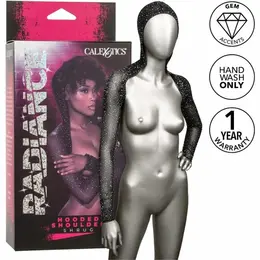 CalExotics Radiance Hooded Shoulder Shrug with Mesh & Rhinestones Universal