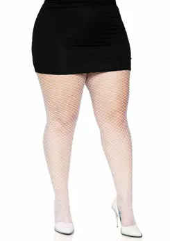 Leg Avenue Plus Elastane Industrial Fishnet Pantyhose Black XL
