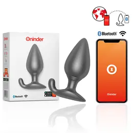 ONINDER Rio Vibrating Plug Black - App-Controlled, Waterproof, Rechargeable