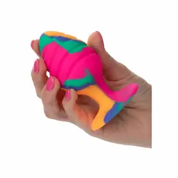 CalExotics Cheeky Large Swirl Plug Silicone Tie-Dye 9cm