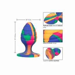 CalExotics Cheeky Medium Swirl Plug Silicone Tie-Dye 7.5cm