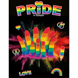 TOYJOY Pride Twink Silicone Plug Rainbow 8.5 cm Medium Size