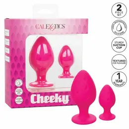 CalExotics Cheeky Silicone Plug Pink - Compact & Waterproof Design