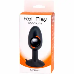Seven Creations Roll Play Medium Silicone Plug 10 cm Black