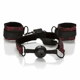 CalExotics Scandal Adjustable Ball Gag with Breathable System & Handcuffs