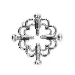 KINK Metal Flower Adjustable Nipple Accessories - Silver Finish
