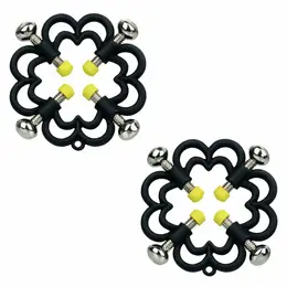 CalExotics Boundless Adjustable Nipple Grips - 4-Point Metal Clamps, 2 pcs