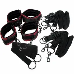 CalExotics Scandal Bed Ties Adjustable Restraint System Red/Black 152.5cm