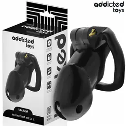 Addicted Toys Locked Midnight Cell Anatomic Cage Size L Black 107mm