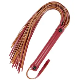 Fetish Submissive Dark Room Vegan Leather Whip 28cm - Durable Neoprene Handle