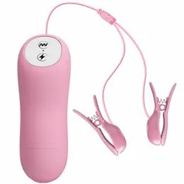 Baile Romantic Wave Adjustable Vibrating Clamps with Electro Impulse, Black