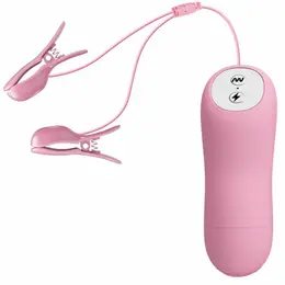 Baile Romantic Wave Adjustable Vibrating Clamps with Electro Impulse, Black