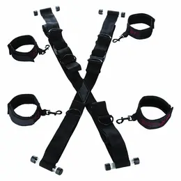 CalExotics Scandal Cross-Shaped Over-the-Door Restraint System Red-Black