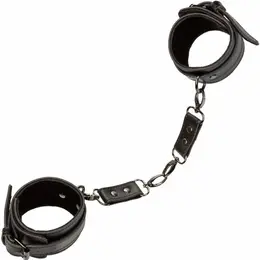 CalExotics Euphoria Vegan Leather Ankle Cuffs, Adjustable, Black