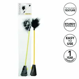 CalExotics Boundless Feather Crop Dual-Ended Faux Leather & Feather 53cm