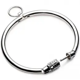Metal Hard Stainless Steel Collar with Combination Lock 13.5 cm