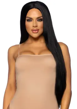 Leg Avenue Long Straight Center Part Wig Neon Blacklight Glow 71cm