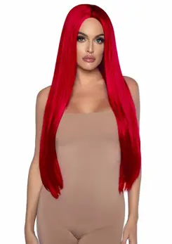 Leg Avenue Long Straight Center Part Wig Neon Blacklight Glow 76cm