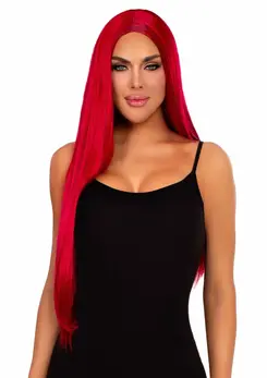Leg Avenue Long Straight Center Part Wig Neon Blacklight Glow 76cm