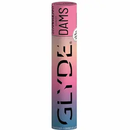 GLYDE Sheer Glyde Latex Barrier Sheets Strawberry 25x15cm 4pcs