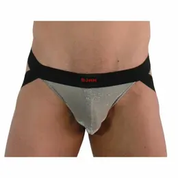 BURN Jockstrap Shiny Beige/Black S - Premium Comfort & Unique Design