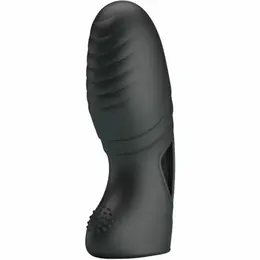 Pretty Love Alan Silicone Finger Vibe Black - Ergonomic Mini Massager