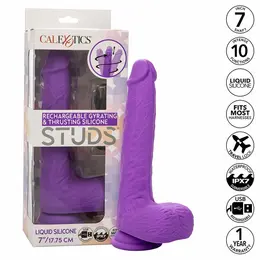 CalExotics Studs Rechargeable Rotating Silicone Device 10 Modes Purple
