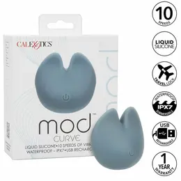 CalExotics Mod Curve Blue - Dual Vibrating Silicone Intimate Device