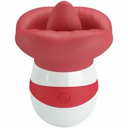 Pretty Love Mina Intimate Tongue Simulator Light Red USB Rechargeable