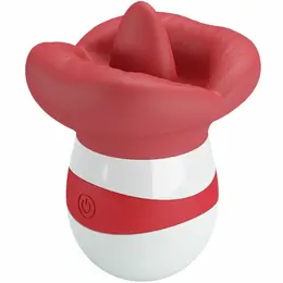 Pretty Love Mina Intimate Tongue Simulator Light Red USB Rechargeable