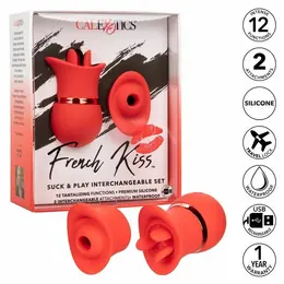 CalExotics French Kiss Suck & Play Set Intimate Multi-Function Kit Pink