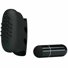 Pretty Love Flirtation Steward Black - Vibrating Silicone Finger Device