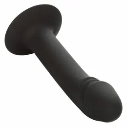 CalExotics Silicone Curved Intimate Device with Suction Base, Black