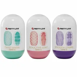 Pretty Love Cupid X 18 Intimate Sleeve Set - 3 Textures, 3 Colors, TPR